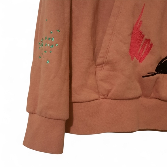PAUL SMITH Embroidered Marker Pen Mens Pink Hoodie Ink Spill Organic Cotton L - Picture 11 of 16